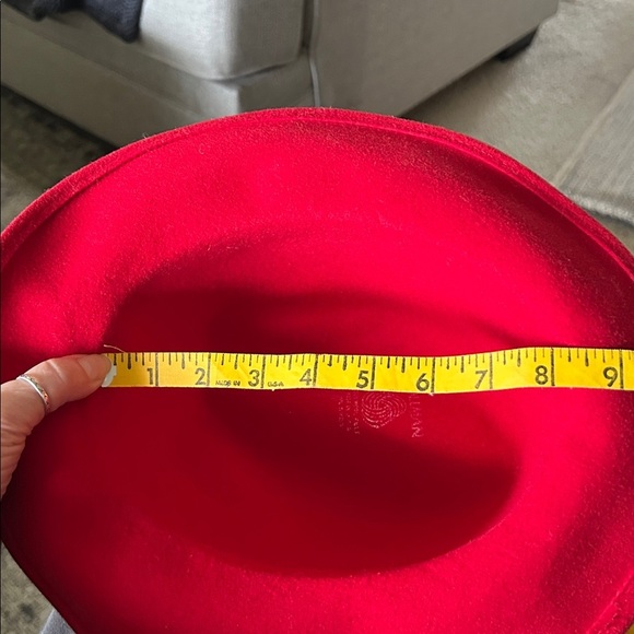 GEO W BOLLMAN RED 100% WOOL FELT VINTAGE  HAT  MADE IN USA main image 6